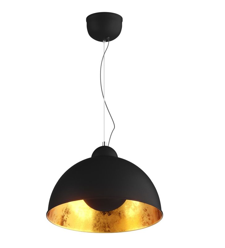 Lampa wisząca Antenne czarno złota metalowa do kuchni jadalni sypialni salonu osłonięta żarówka