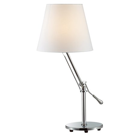 Elegancka wysoka biała lampa stołowa gabinetowa Otelio do salonu sypialni na komodę stolik nocny - OD RĘKI