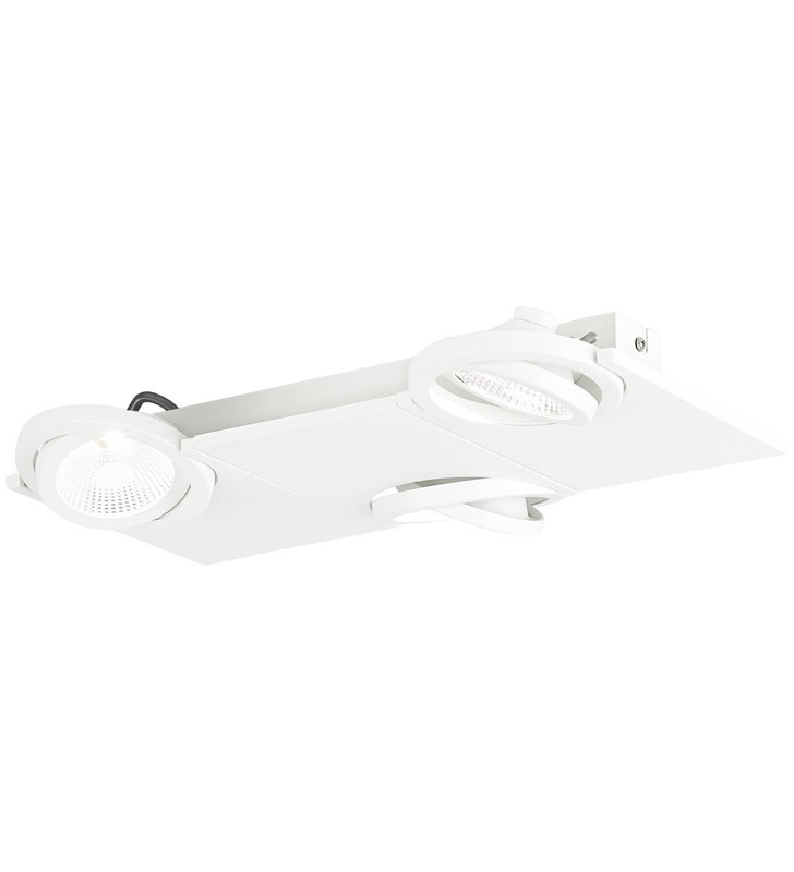 Prostokątna 3 punktowa nowoczesna lampa Brea kolor biały