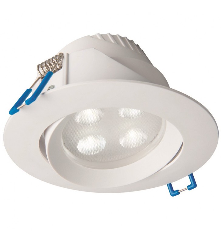 Ruchoma biała podtynkowa lampa łazienkowa Eol oczko oprawa punktowa IP44 4000K naturalna barwa światła