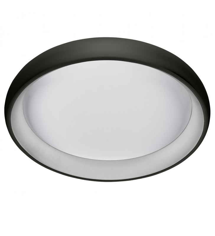Czarny plafon LED Alessia 41cm neutralna barwa światła do kuchni salonu sypialni